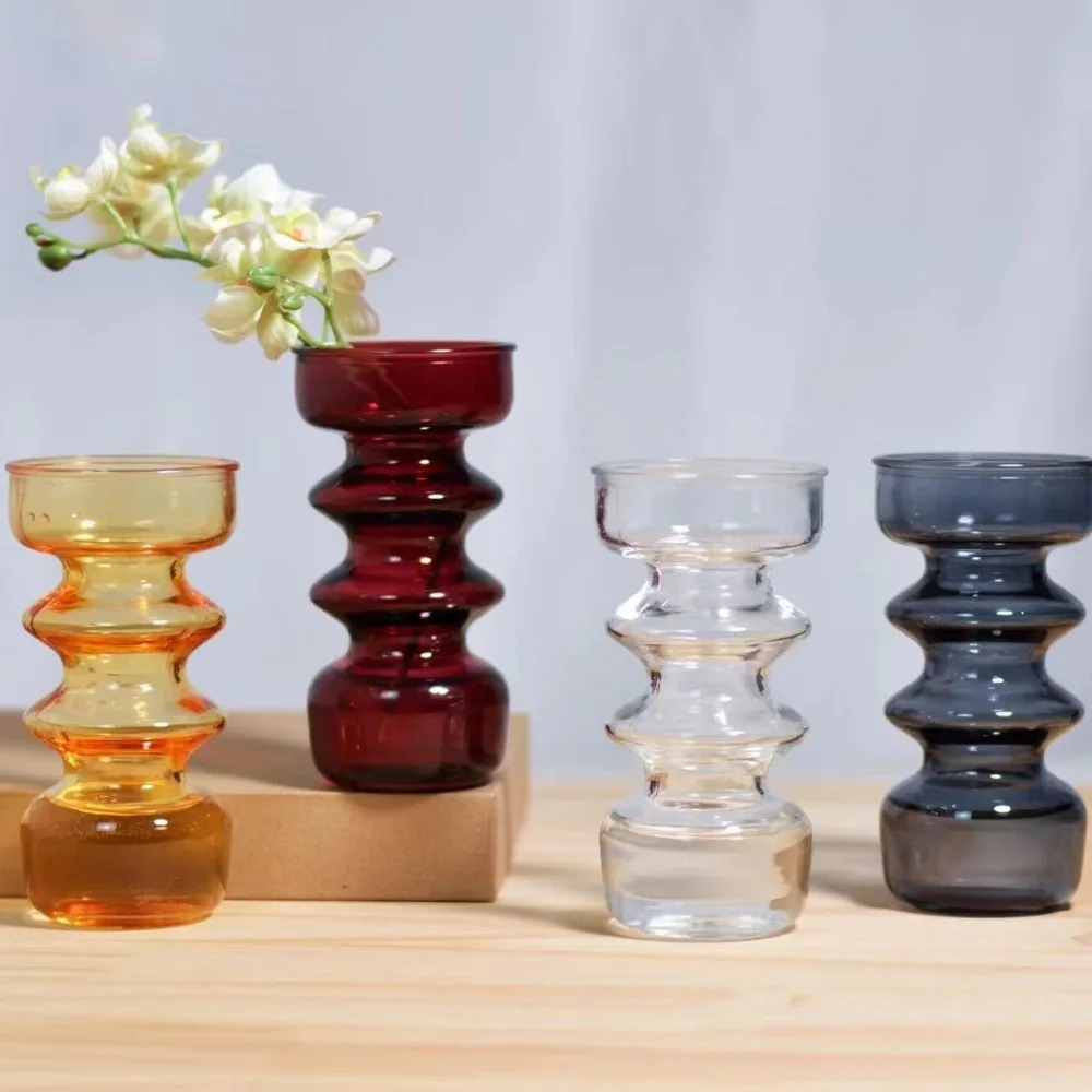 Dried Flower Bulk - Renkli Vazolar Cam Süsler Masaüstü Dekorasyonları