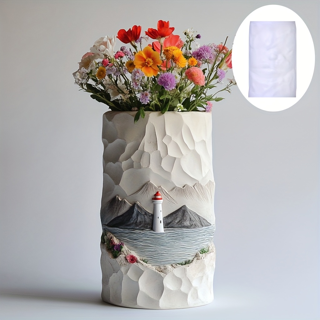 Resin Ocean Wave Mold - Deniz Deniz Feneri Kabartma Çiçek Bitki