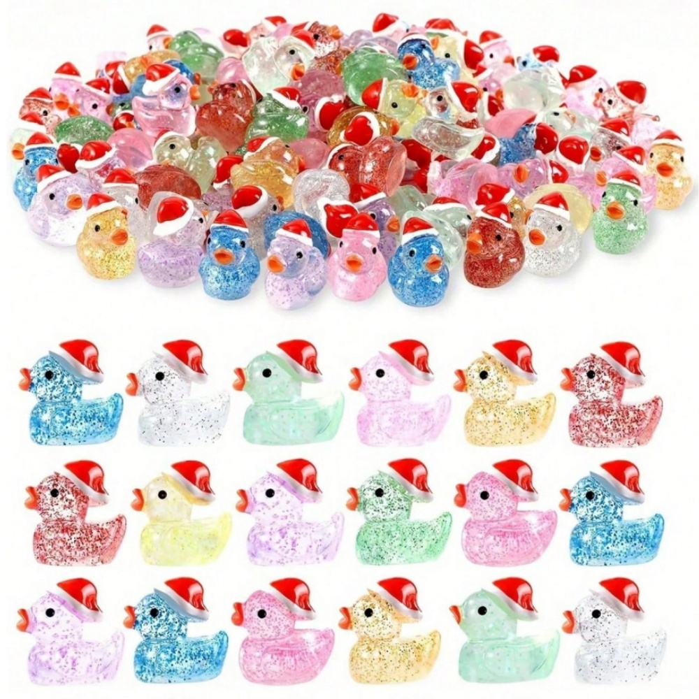 Resin Glitter Pack - 50 Adet Noel Ördek Hediye Seti,