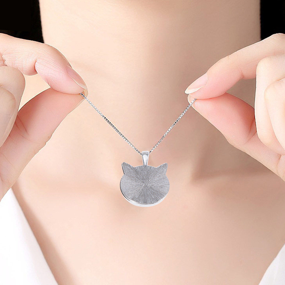 Resin Jewelry Kit - 10 adet kedi kulak çerçeve kolye