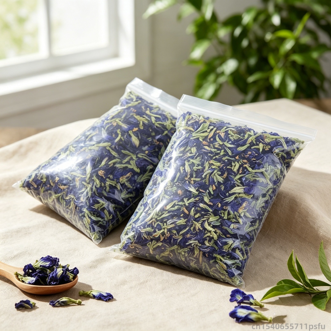 Dried Flower Bulk - Doğal Kelebek Orkide Kurutulmuş Çiçek Mavi