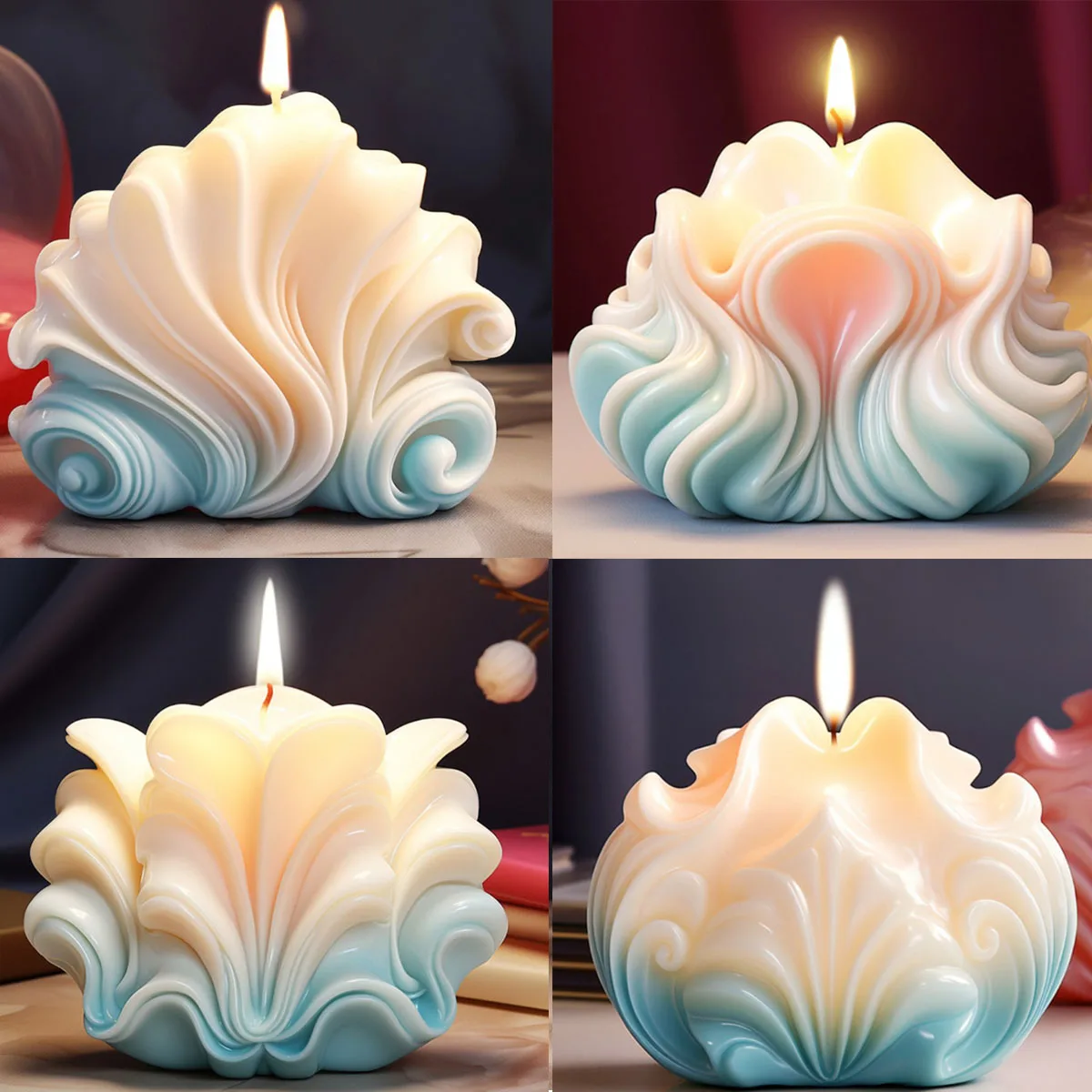 Büyük Okyanus Kabuğu Mum Silik - Resin Ocean Wave Mold incelemesi ve fiyatı