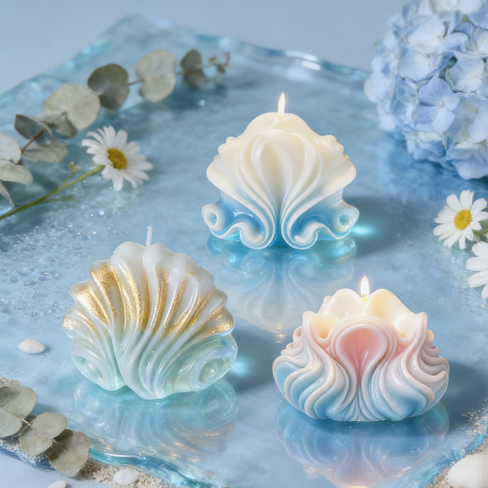 Büyük Okyanus Kabuğu Mum Silik - Resin Ocean Wave Mold incelemesi ve fiyatı